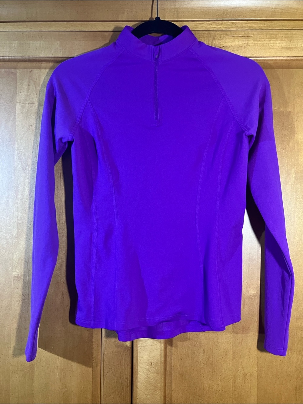 Coolibar Violet Purple Long Sleeve Swim Coverup Zip Mock Neck